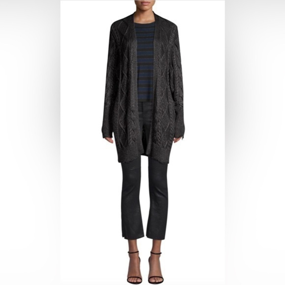 RtA Serge Metallic Cable Knit Cardigan – Size M